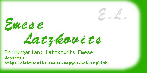 emese latzkovits business card